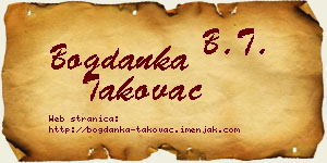 Bogdanka Takovac vizit kartica
